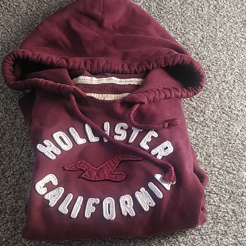 Burgundy Hollister Hoodie